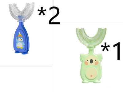 Manual Children's U-shaped Silicone Toothbrush Oral Cavity Cleaning