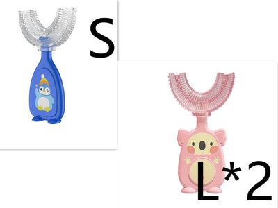 Manual Children's U-shaped Silicone Toothbrush Oral Cavity Cleaning