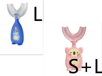 Manual Children's U-shaped Silicone Toothbrush Oral Cavity Cleaning