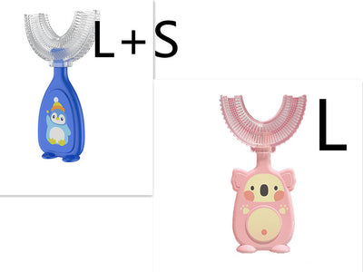 Manual Children's U-shaped Silicone Toothbrush Oral Cavity Cleaning