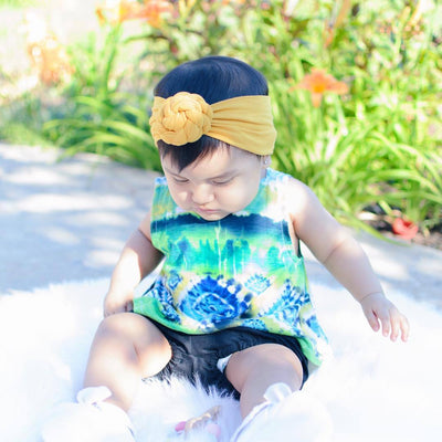 Children's hair band Europe and America ins explosion models baby knotted hair band cute baby cotton tiara hair accessories