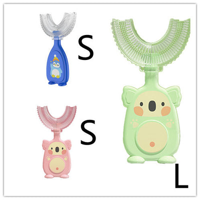 Manual Children's U-shaped Silicone Toothbrush Oral Cavity Cleaning