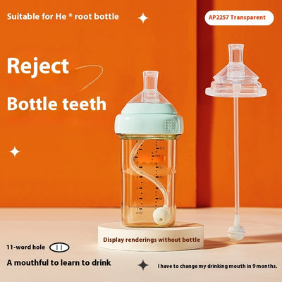 Universal Embedded Straw Handle Baby Bottle Accessories