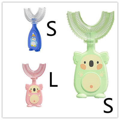 Manual Children's U-shaped Silicone Toothbrush Oral Cavity Cleaning