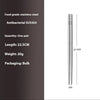 304 Stainless Steel Chopsticks Home Use And Commercial Use Kitchen Heat Insulation Mildew-proof Non-slip Sterilizable