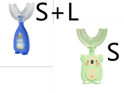 Manual Children's U-shaped Silicone Toothbrush Oral Cavity Cleaning