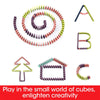 Homeshinex automatic domino stacking car colorful domino shapes forming letters and icons for baby creativity