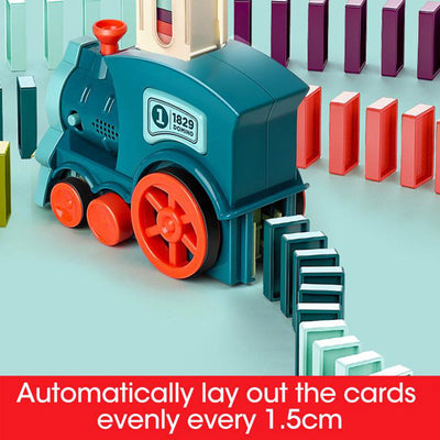 Homeshinex automatic domino stacking car laying out colorful domino cards evenly
