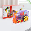 Homeshinex colorful automatic domino stacking car toy for babies with transparent body and yellow wheels