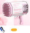 Homeshinex bubble machine rocket 69 holes Bazooka bubble gun in pink for baby play