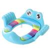 Homeshinex children potty training seat with handles in blue with colorful rainbow cushion and frog eyes design
