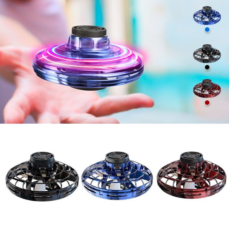 Homeshinex interactive decompression toy for kids in blue black and red spinning top designs
