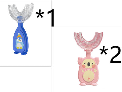 Manual Children's U-shaped Silicone Toothbrush Oral Cavity Cleaning