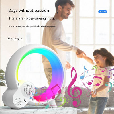 Colorful LED clock with sunrise simulation by Homeshinex with Bluetooth speaker and atmosphere lamp