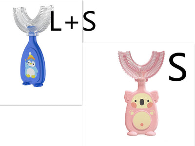 Manual Children's U-shaped Silicone Toothbrush Oral Cavity Cleaning