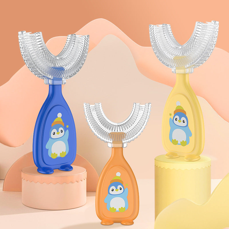 Manual Children's U-shaped Silicone Toothbrush Oral Cavity Cleaning