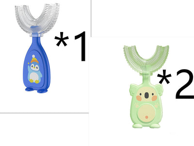 Manual Children's U-shaped Silicone Toothbrush Oral Cavity Cleaning