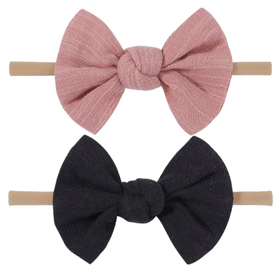 Soft Headbands Baby Girls Nylon Headband With Hair Bow Hairbands Hair Accessories For Newborn Infant Toddler Kids