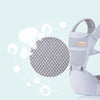 Homeshinex ergonomic child sitting carrier bag in light gray with breathable mesh fabric and supportive straps