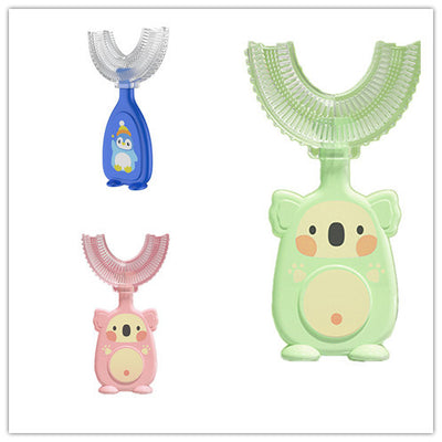 Manual Children's U-shaped Silicone Toothbrush Oral Cavity Cleaning