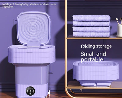 Plastic Folding Washing Machine Automatic Washing Underwear Panty Socks Baby Pet Clothes Dormitory Washing Integrated