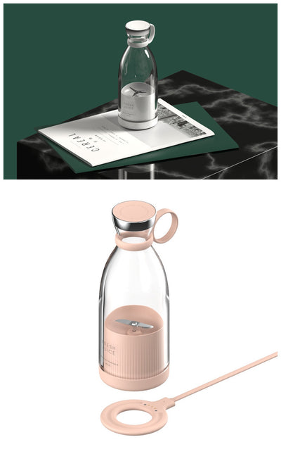 Homeshinex portable electric juicer blender with sleek modern design and detachable charging base