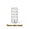 Homeshinex three-color touch control bedside lighting with clear textured glass design