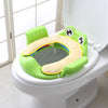Homeshinex children potty training seat with handles in green frog design on toilet seat