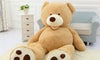 Homeshinex soft leather teddy bear toy large plush with brown nose and paw pads in cozy living room