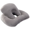 Homeshinex gray travel neck pillow with arm rest for baby comfort and support