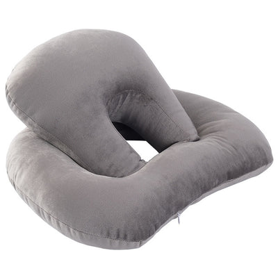 Homeshinex gray travel neck pillow with arm rest for baby comfort and support