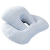 Homeshinex baby travel neck pillow with arm rest in soft light blue fabric for comfortable support