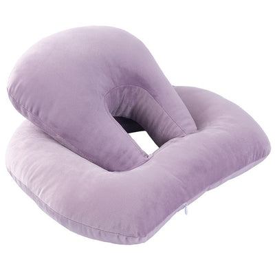 Homeshinex baby travel neck pillow with arm rest in soft purple for comfortable support