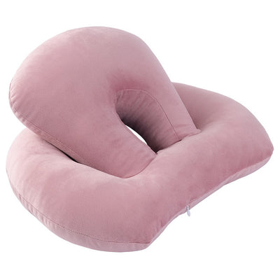 Homeshinex soft pink travel neck pillow with arm rest designed for baby comfort during travel
