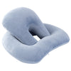 Homeshinex baby travel neck pillow with arm rest in soft blue fabric for comfortable support