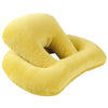 Homeshinex baby travel neck pillow with arm rest in soft yellow for comfortable support