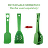 Green detachable versatile kitchen spoon for pasta and eggs with two separate parts for easy use