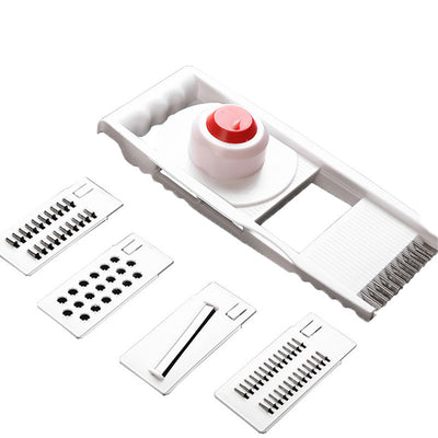 Homeshinex multifunctional kitchen grater with multiple interchangeable stainless steel blades and safety holder